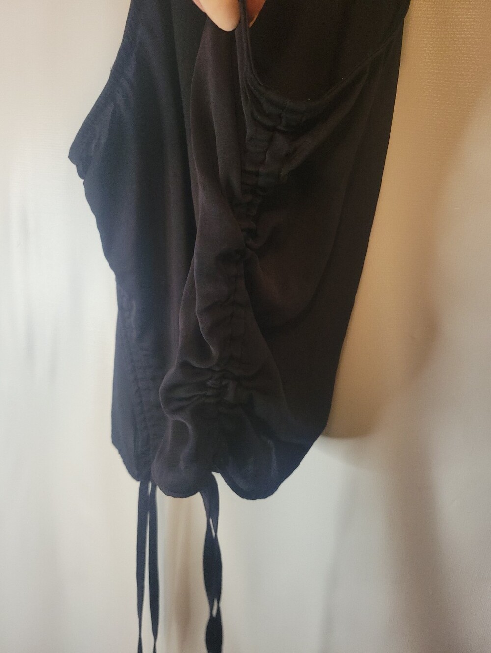 Zara Black Drawstring Adjustable Ruched Sides Cami Top - Picture 7 of 11